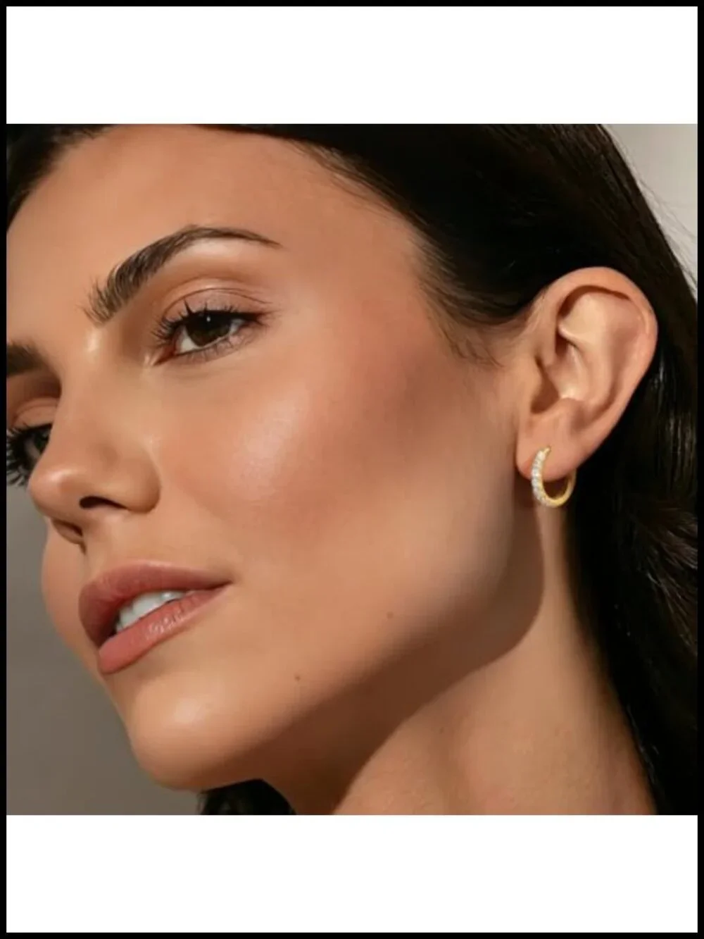 14K Gold Plated Hoop Earrings for Women - CZ Huggie Hoops, Multiple Sizes